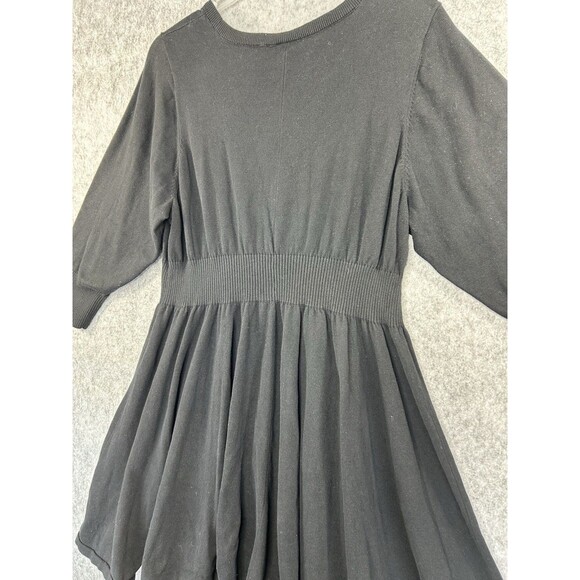 Torrid Dress Women's Size 4 Black Sweater Long Sleeve Knit Knee Length Stretch - Picture 7 of 11
